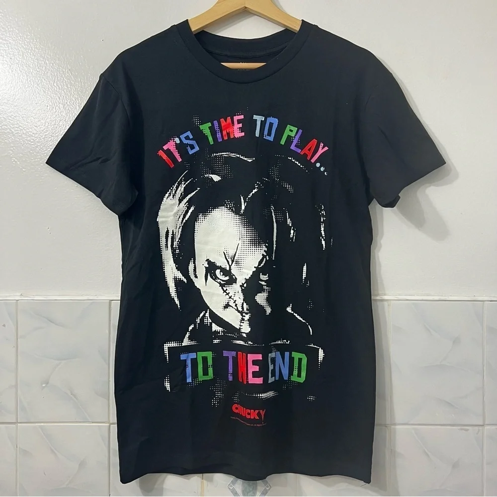 NWOT Chucky It’s Time To Play Graphic T-Shirt Halloween Spooky Horror Size Small
